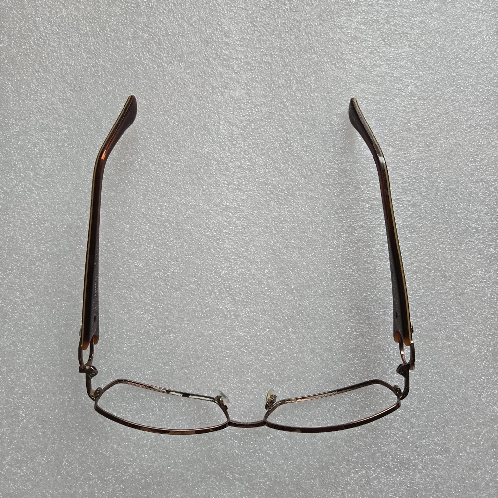 Rectangular Copper Eyeglass Frames With Snakeskin… - image 5